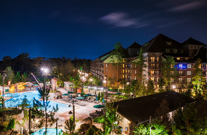 night at the pool at the copper creek villas and cabins at disneys wilderness lodge dvc resort